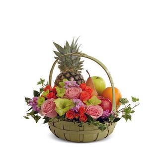 Tropical Fruit & Bloom Basket