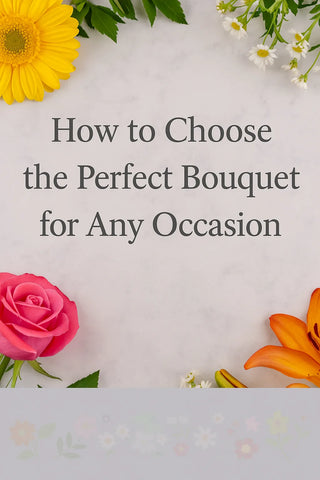 How to Choose the Perfect Bouquet for Any Occasion