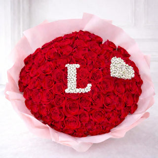Romantic custom letter bouquet from Toronto flower shop