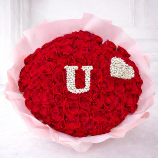 Luxury rose initial bouquet for special occasions