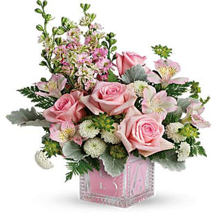 Its a girl! Celebrate a newborn with this pink roses bouquet. On Sale and available for same day delivery to Brampton.