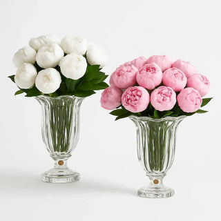 Reception or Altar Peony Arrangements - Set of 2 (White and Pink Peonies For Wedding)