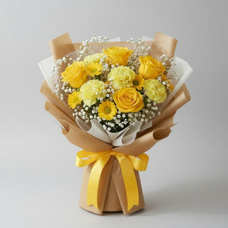Sunshine Smile Hand-Wrapped Bouquet | Yunza Florist Markham