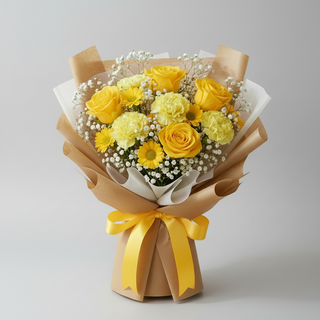 Sunshine Smile Hand-Wrapped Bouquet | Yunza Florist Markham