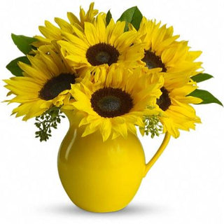 Sunny Day Pitcher of Sunflowers