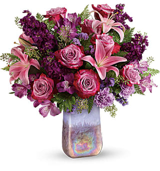 Premium Flowers delivery Toronto. Purple and Red Flower Arrangements 