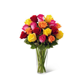 multicolor rose bouquet arranged with care for GTA same-day delivery